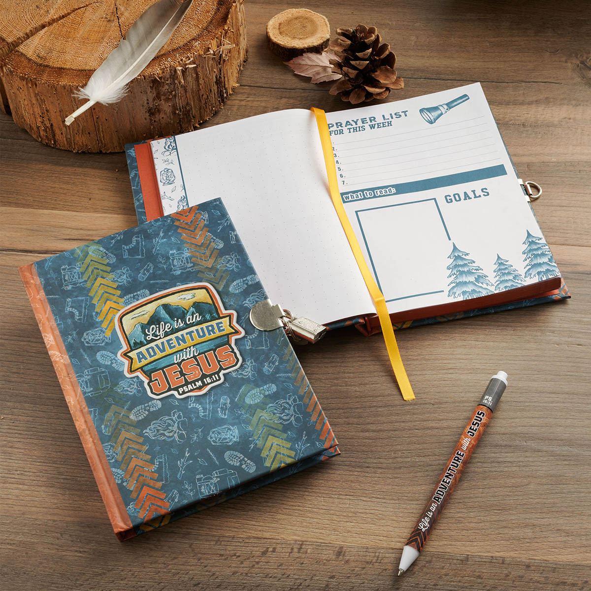 Adventure with Jesus Glow In The Dark Secret Diary - Psalm 16:11 by Christian Art Gifts, product view 4