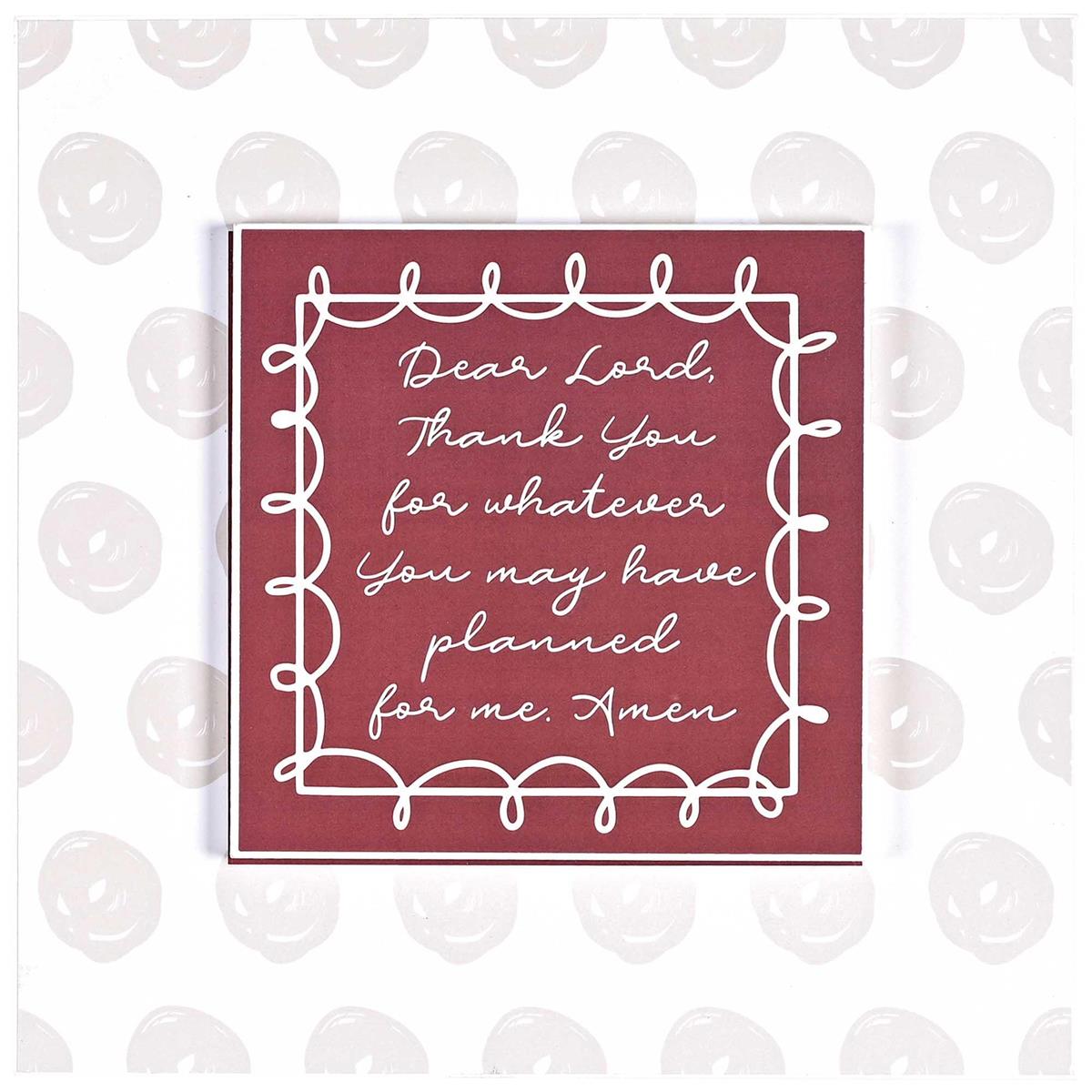 Thank You For Whatever You Planned For Me Red and White 10 x 10 Inch MDF by Dicksons, product view 2