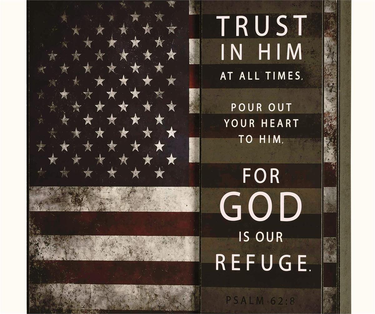 Trust In Him God Is Our Refuge Psalm 62:8 MDF Decorative Stacked Wall Plaque 10 by Dicksons