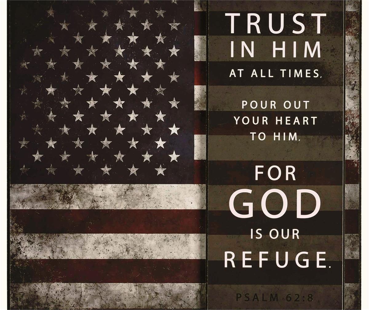 Trust In Him God Is Our Refuge Psalm 62:8 MDF Decorative Stacked Wall Plaque 10 by Dicksons, product view 2