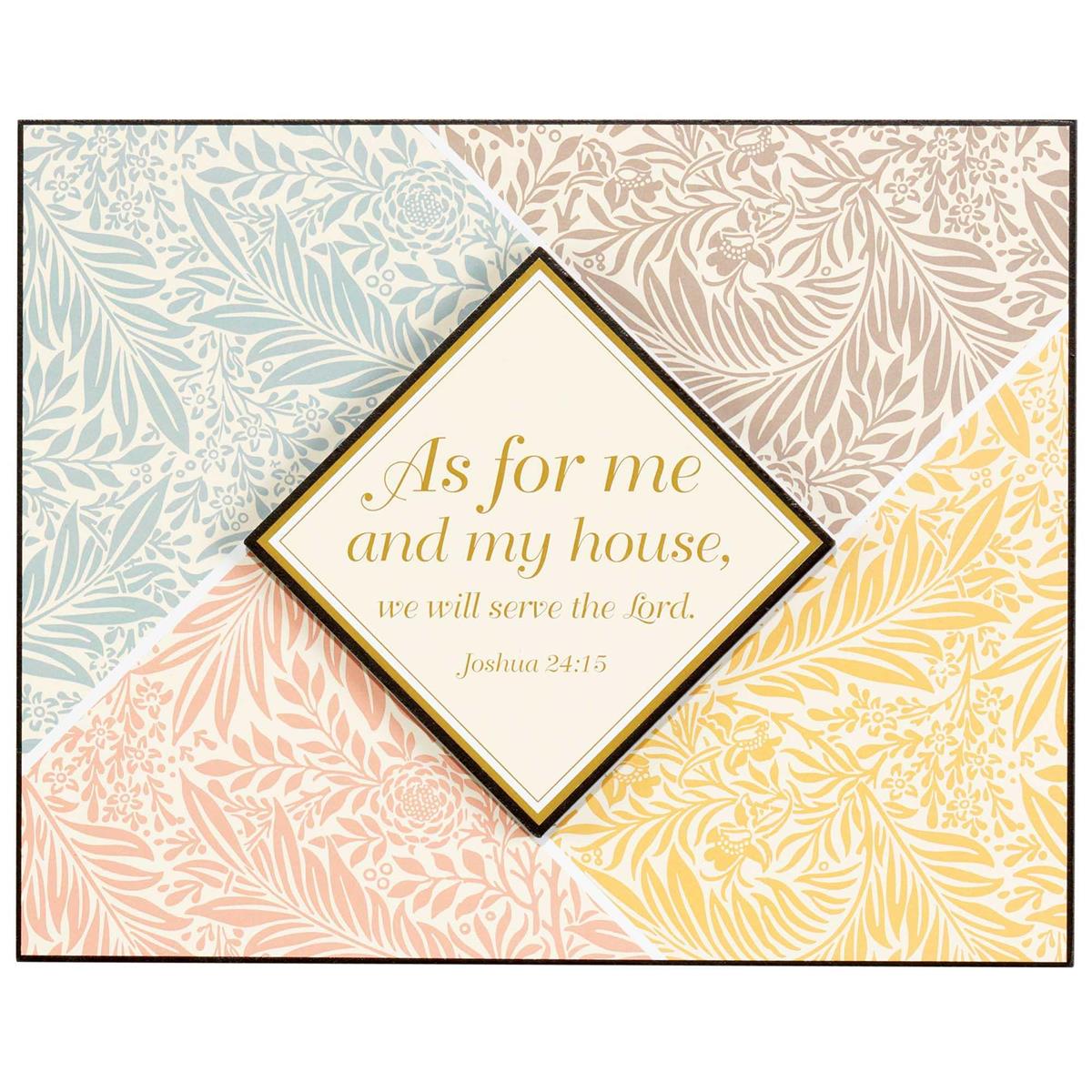 As for Me and My House We Serve The Lord 8 x 10 MDF Decorative Wall Plaque by Dicksons, product view 2