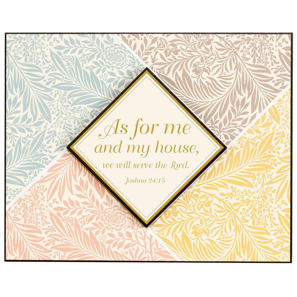 As for Me and My House We Serve The Lord 8 x 10 MDF Decorative Wall Plaque by Dicksons, product view 2
