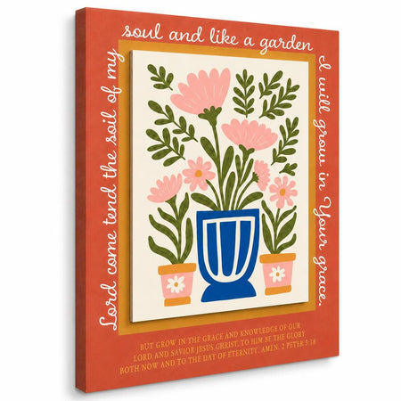 Stacked Wall Plaque Lord Come Tend Soil by Dicksons, product view 2