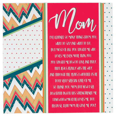 Plaque Stack Mom MDF 14X14 by Dicksons