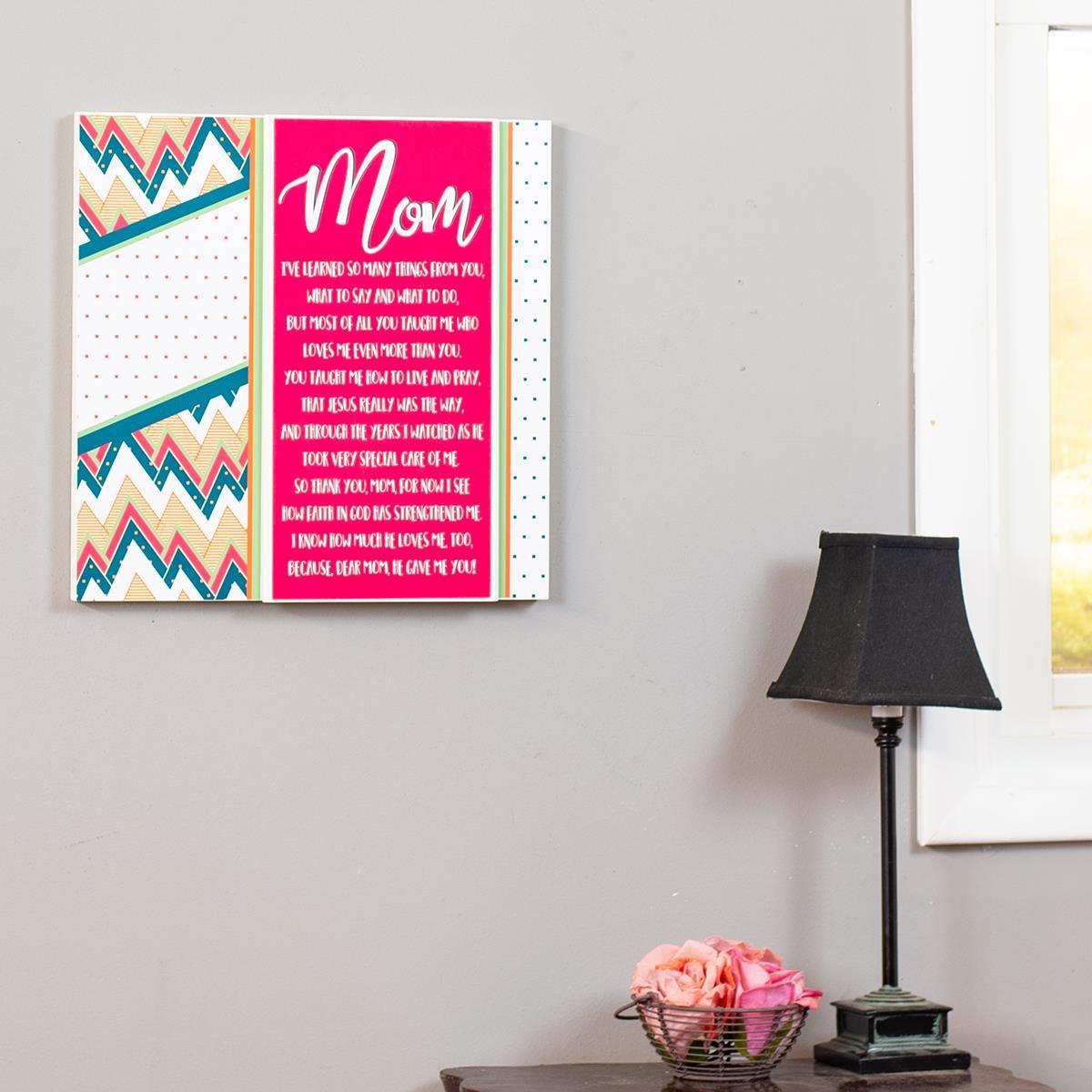 Plaque Stack Mom MDF 14X14 by Dicksons, product view 3