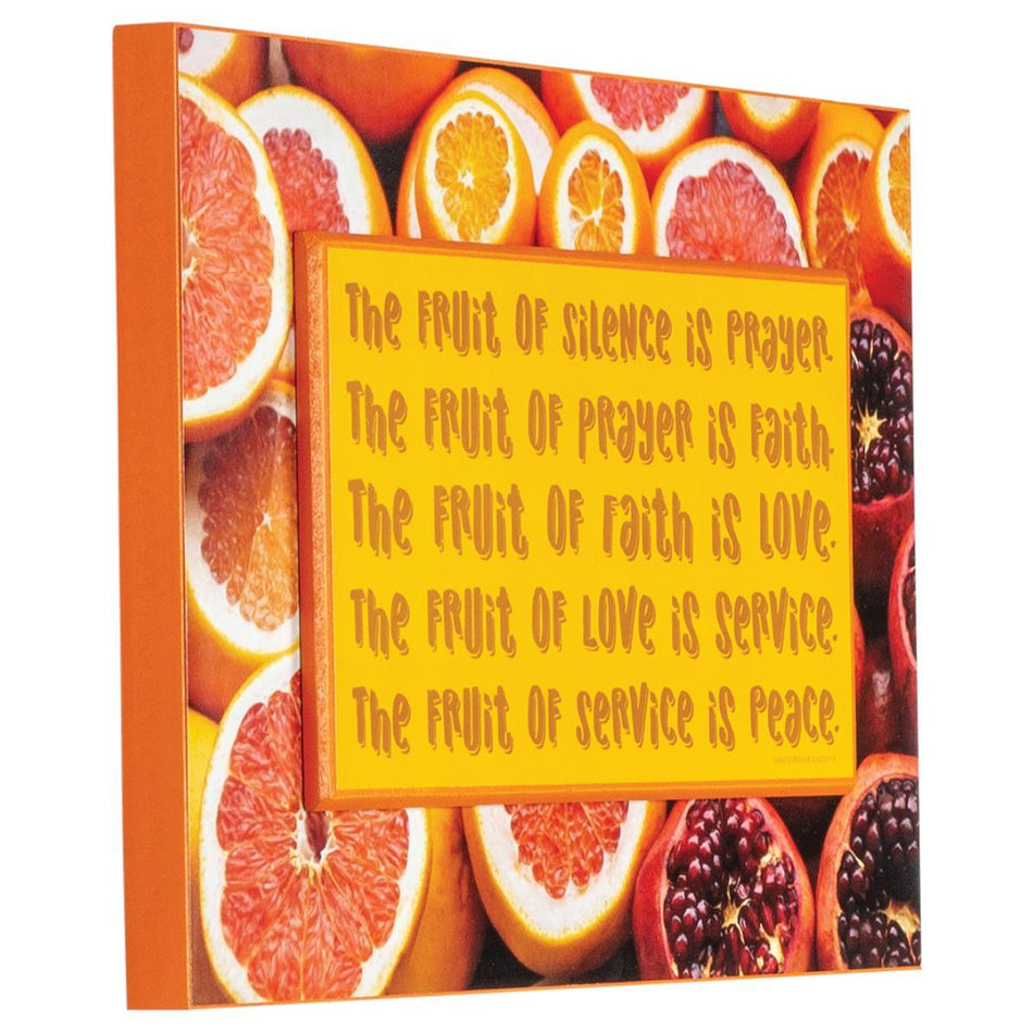 Plaque STACK FRUIT IS PRAYER MDF 15x10 by Dicksons, product view 2