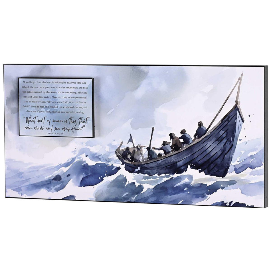 Wall Plaque He Calmed The Storm Boat by Dicksons