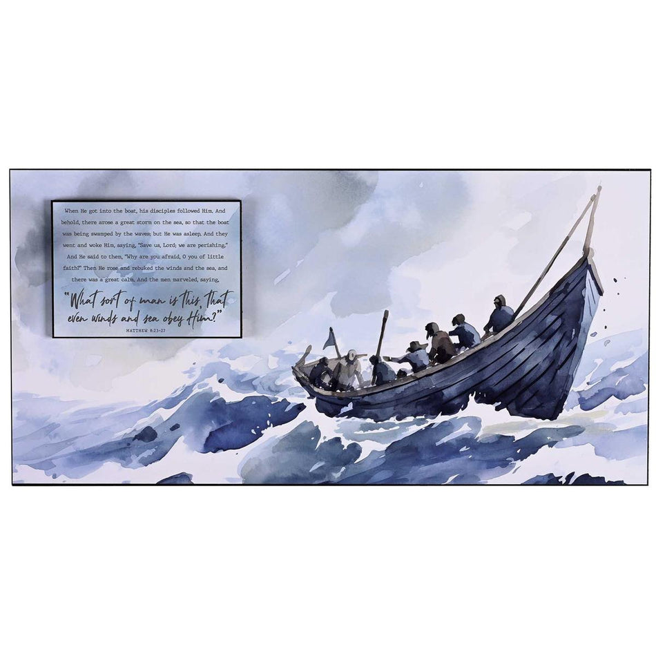 Wall Plaque He Calmed The Storm Boat by Dicksons, product view 2