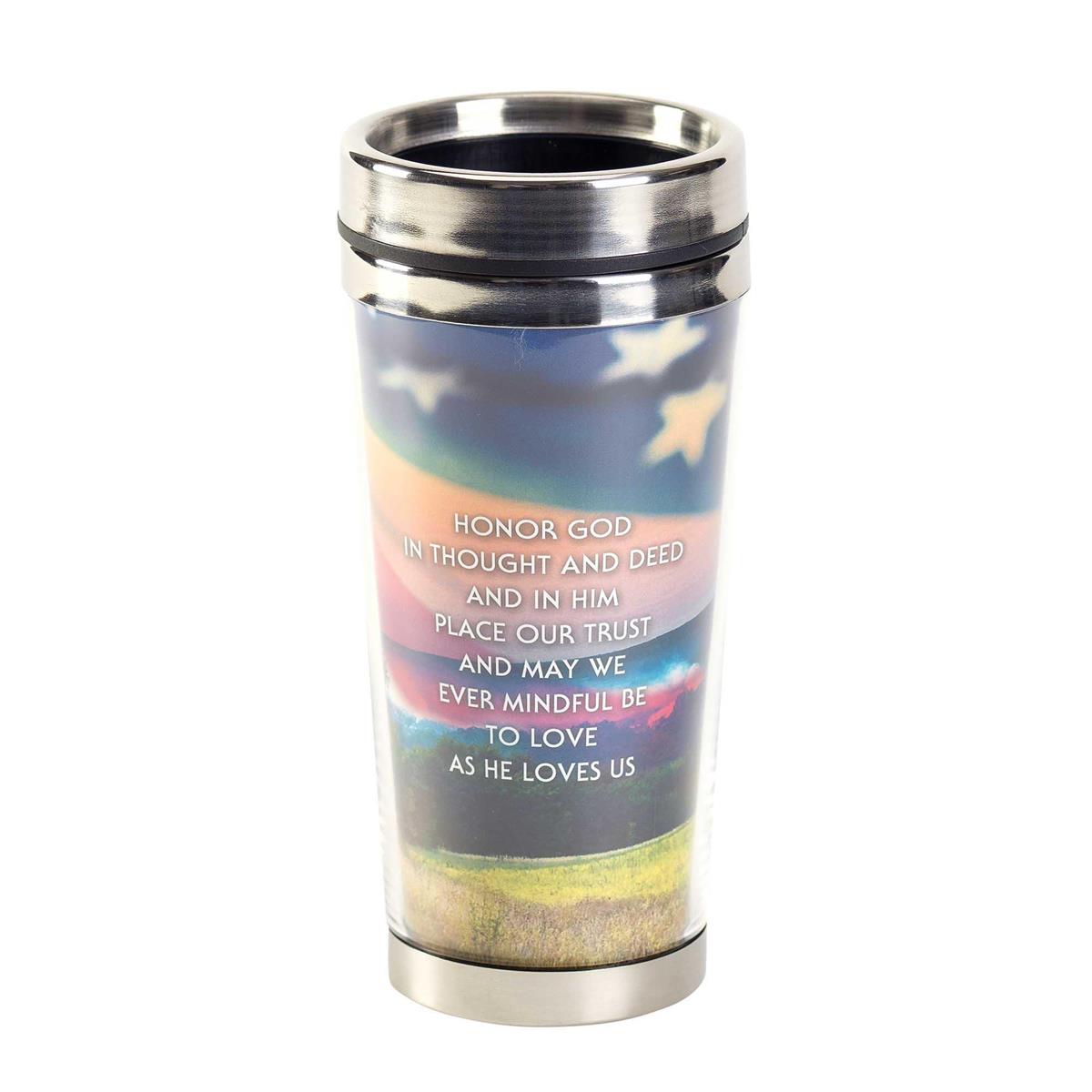 Travel Mug Patriotic Honor God 16Oz by Dicksons
