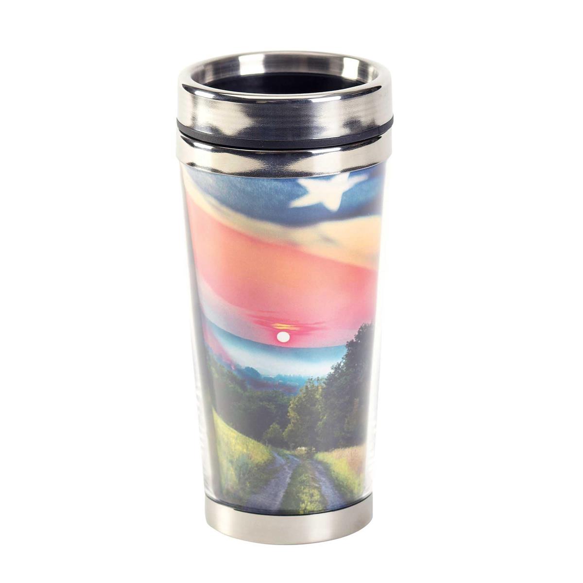 Travel Mug Patriotic Honor God 16Oz by Dicksons, product view 2