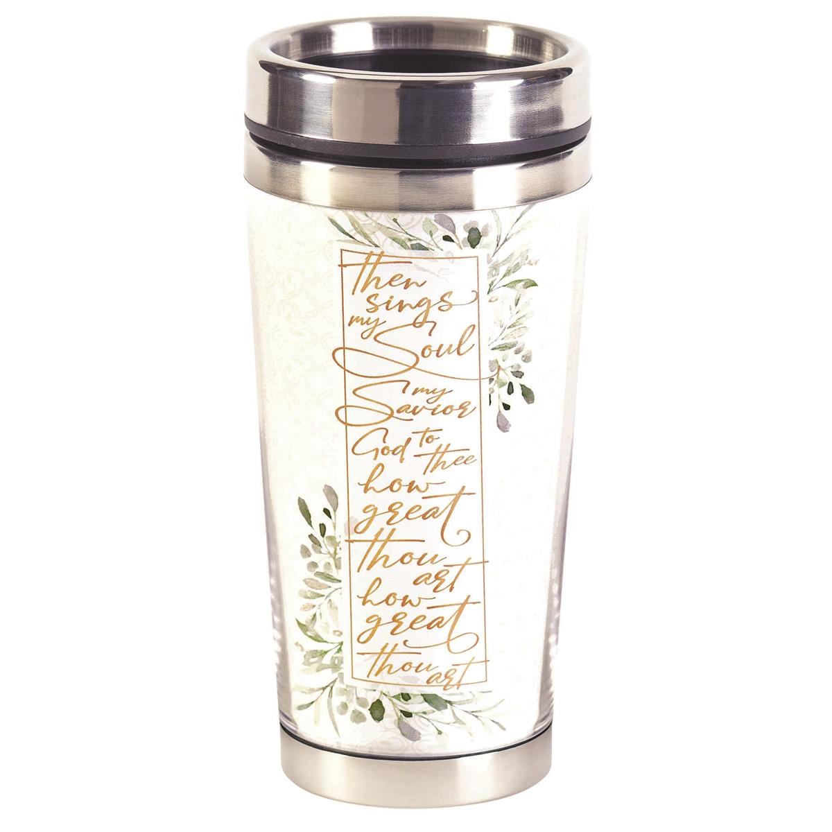 How Great Thou Art Green Foliage 16 ounces Stainless Steel Travel Tumbler by Dicksons