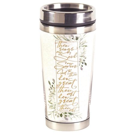 How Great Thou Art Green Foliage 16 ounces Stainless Steel Travel Tumbler by Dicksons