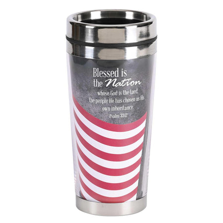 Travel Mug Flag Blessed Is The Nation by Dicksons
