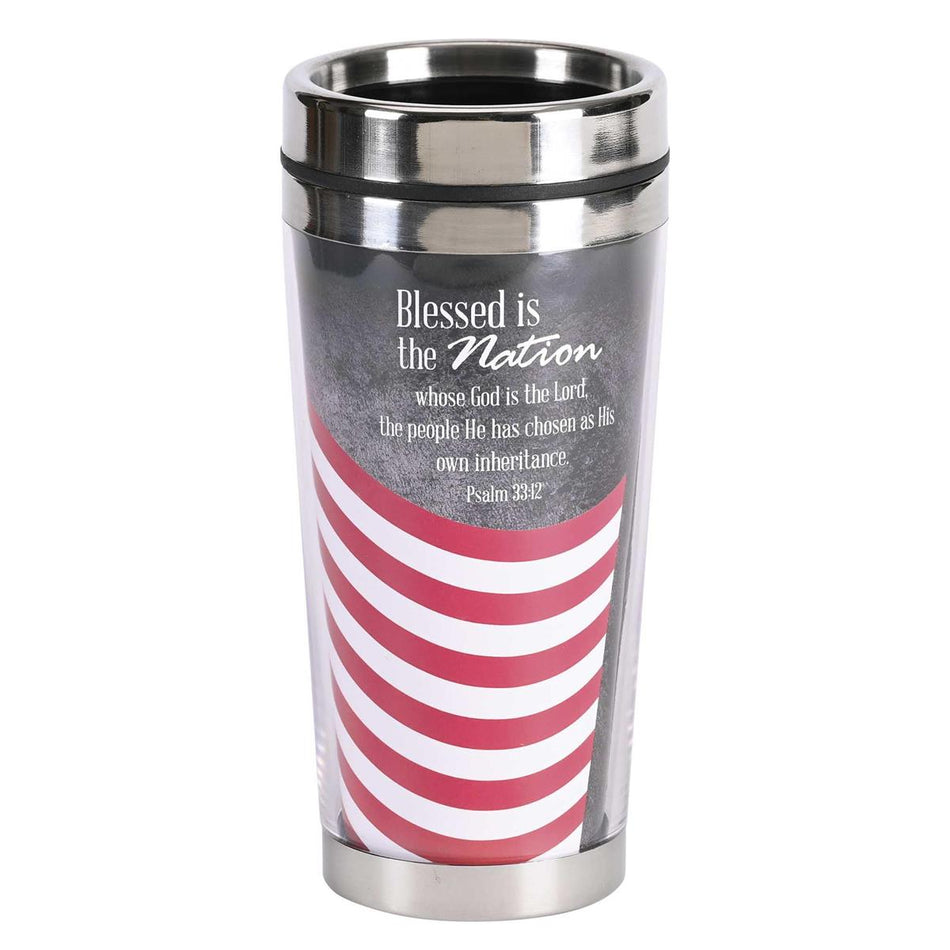 Travel Mug Flag Blessed Is The Nation by Dicksons