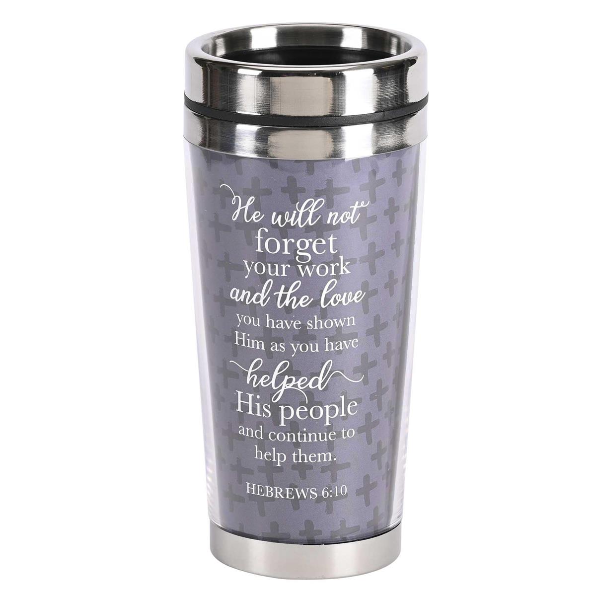 Well Done, Good And Faithful Servant Purple and White 16 Ounce Stainless Steel by Dicksons, product view 2