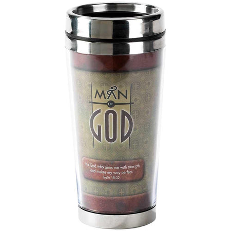 Man Of God Arms with Strength Psalm 18:32 16 Oz. Stainless Steel Insulated by Dicksons
