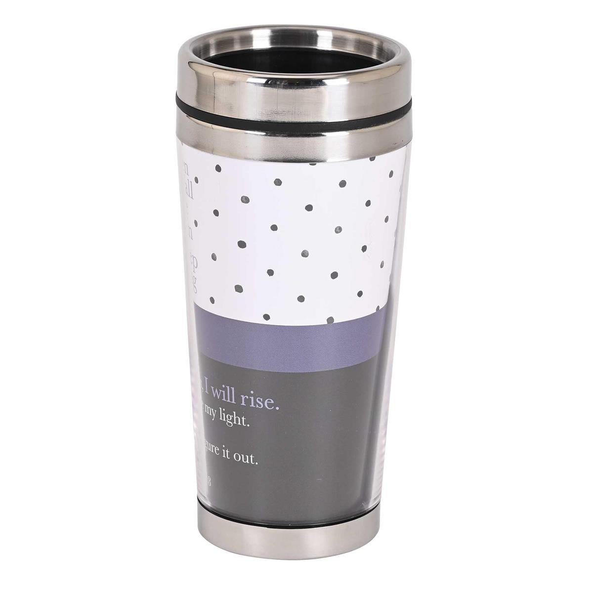 When You Fall Rise Again And Keep Trying White, Purple by Dicksons, product view 2