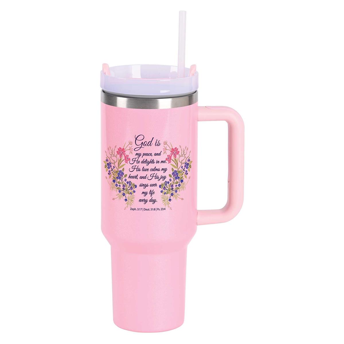 Tumbler Floral God Is My Peace 40 Oz by Dicksons