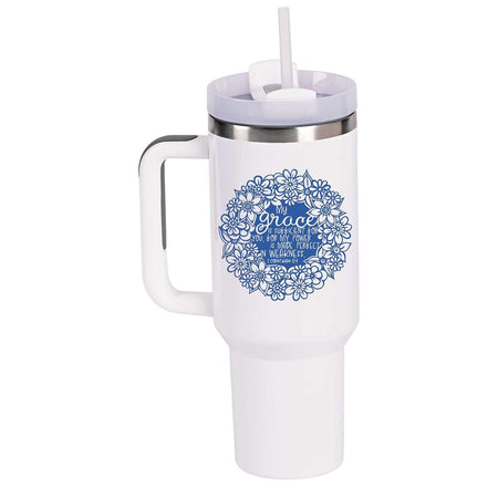 Tumbler Floral Perfectly Imperfect 40 Oz by Dicksons, product view 2