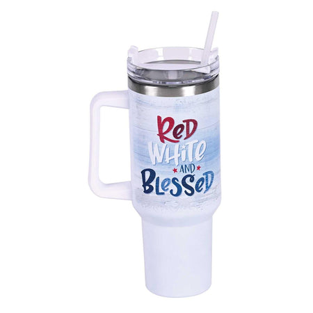 Tumbler Red White And Blessed 40 Oz by Dicksons, product view 2