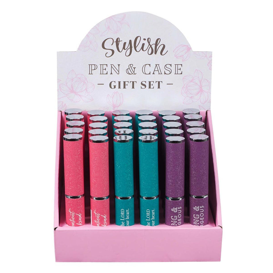 Pre-packed Stylish Pen and Case Merchandiser