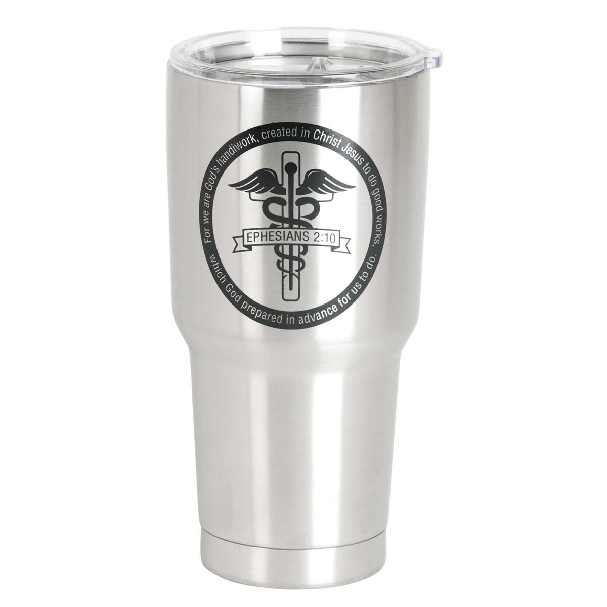 Tumbler Cross Caduceus Ephesians 2:10 by Dicksons