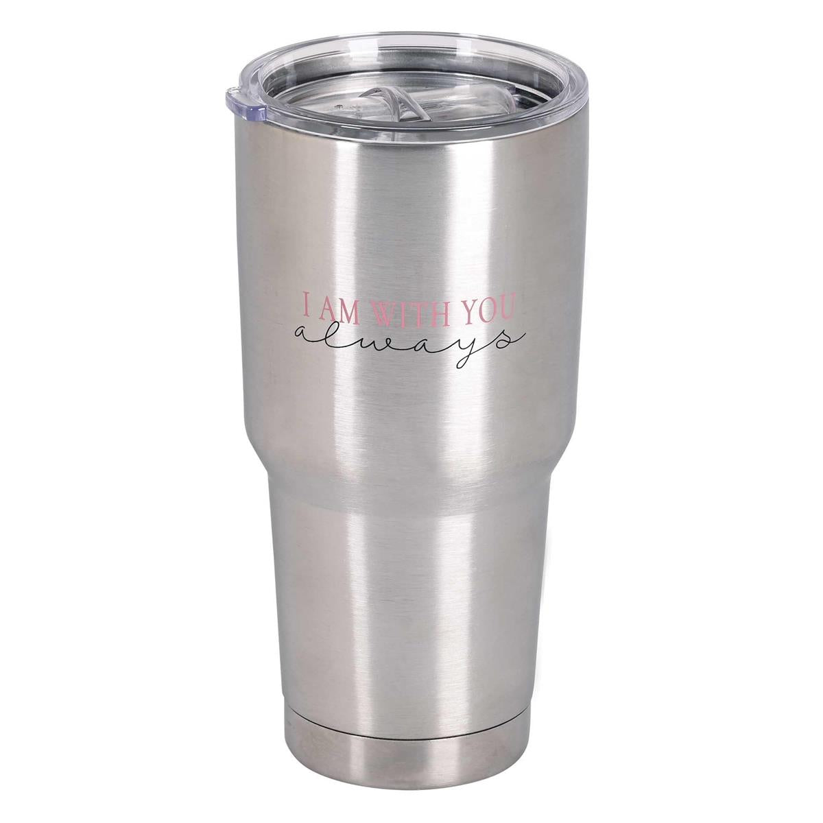 Butterfly - Matthew 28:20, Silver/Pink 30 Ounce Stainless Steel Insulated by Dicksons, product view 2