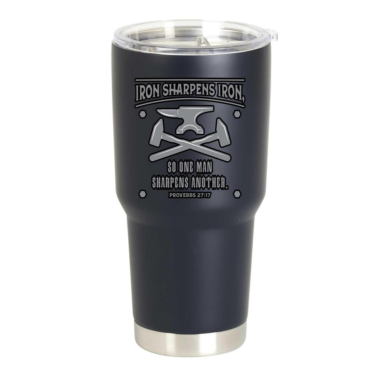Tumbler Iron Sharpens Iron Black 30oz by Dicksons, product view 2