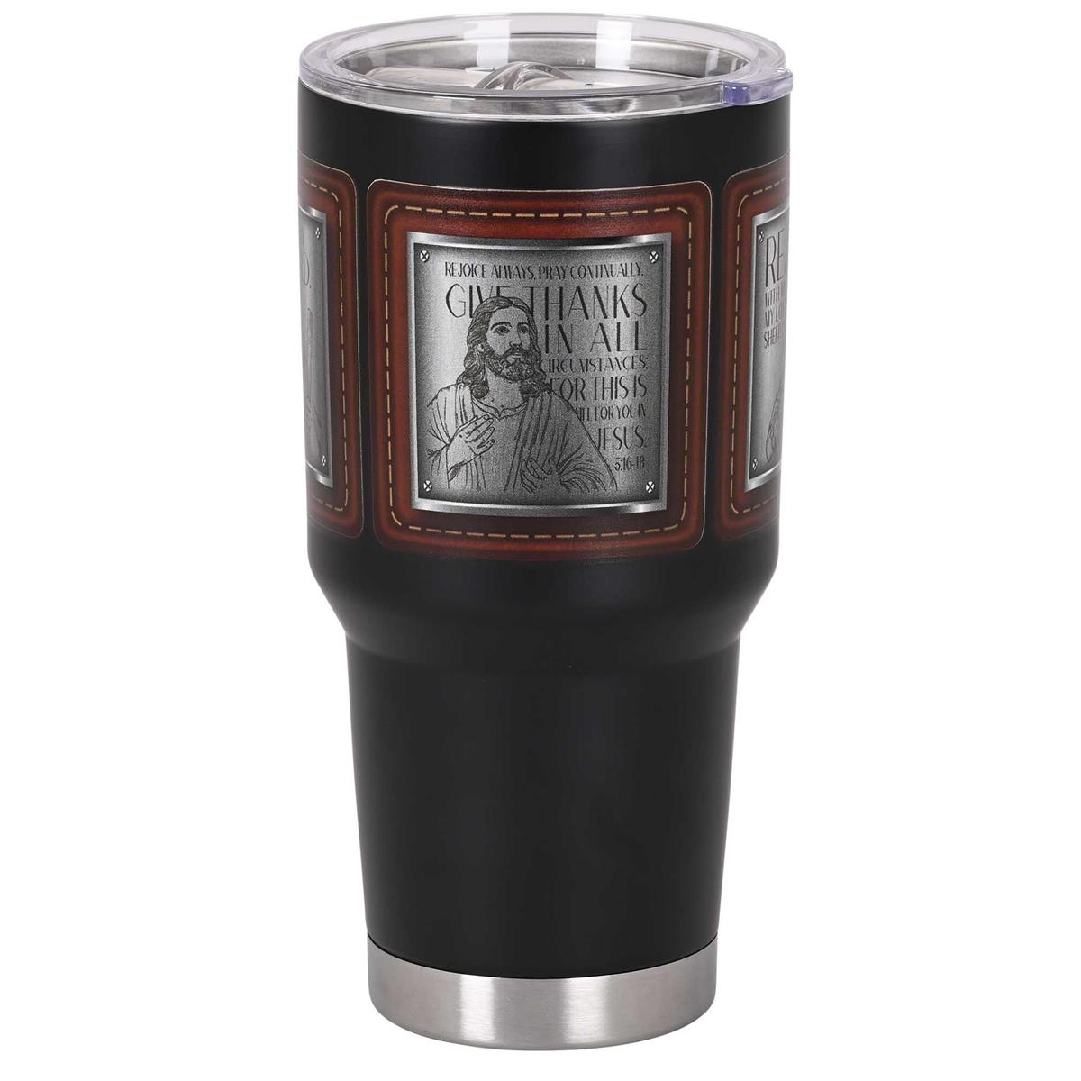 Tumbler Jesus Scriptures Black 30 Oz by Dicksons, product view 2
