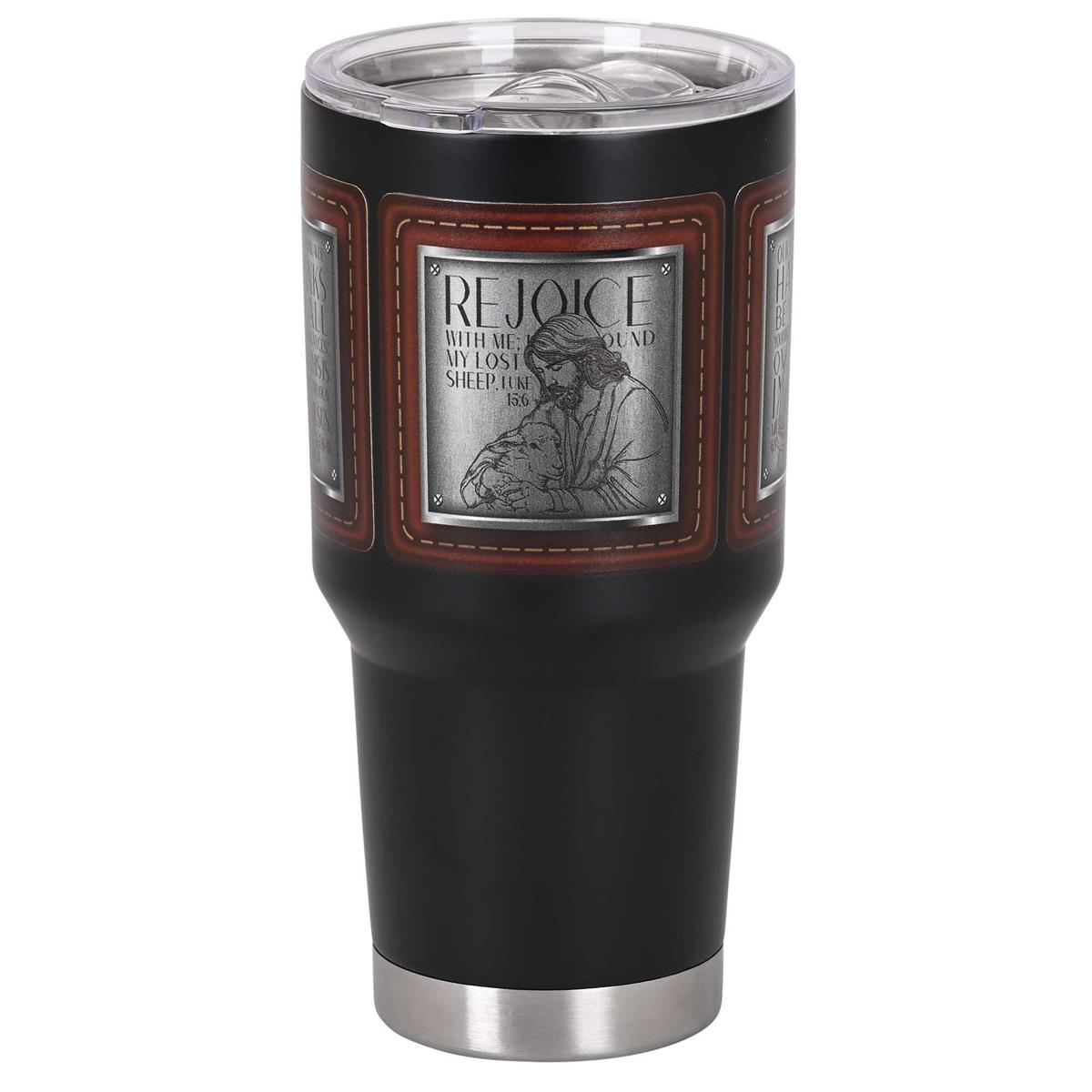 Tumbler Jesus Scriptures Black 30 Oz by Dicksons, product view 3
