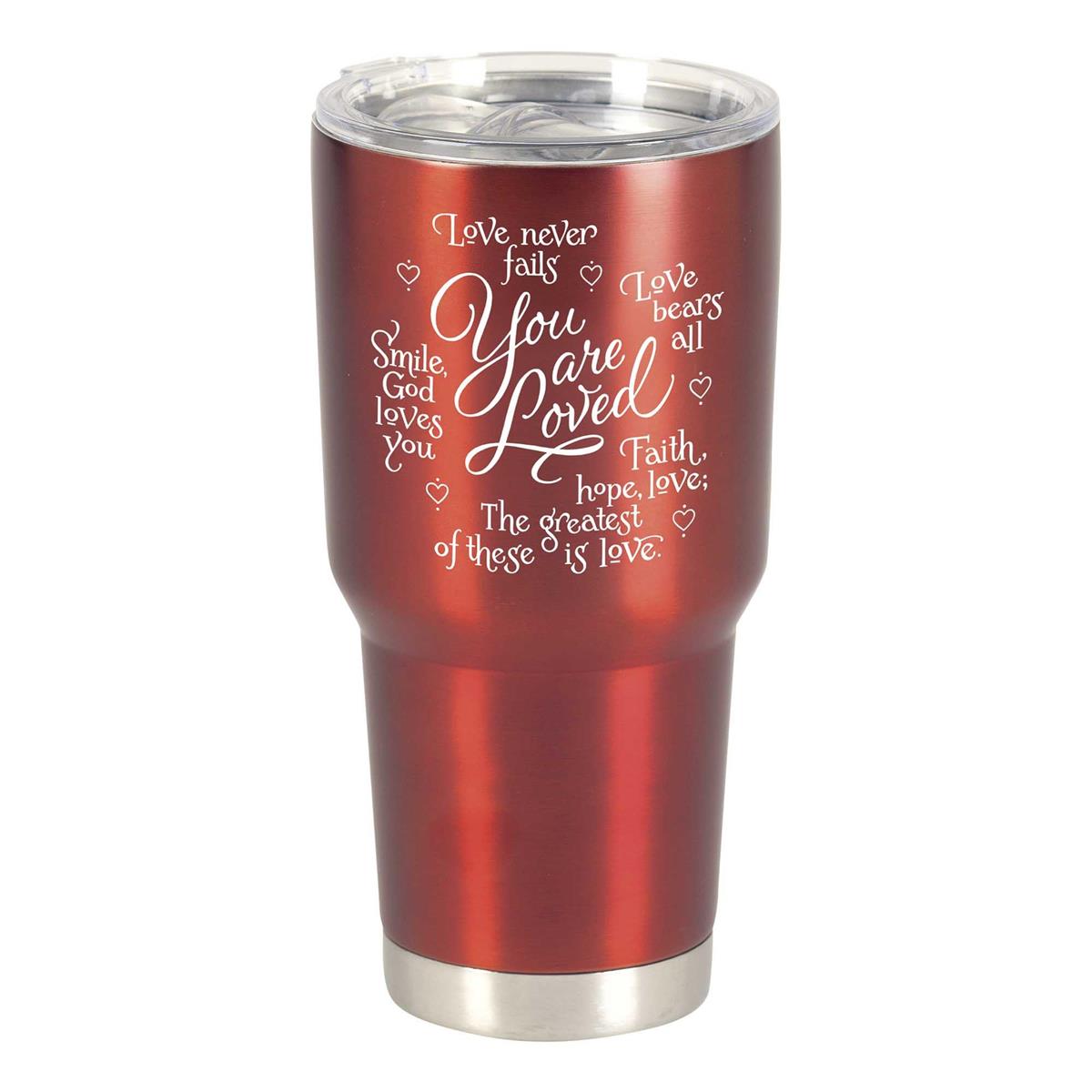 Tumbler You Are Loved Red 30 Oz by Dicksons, product view 2