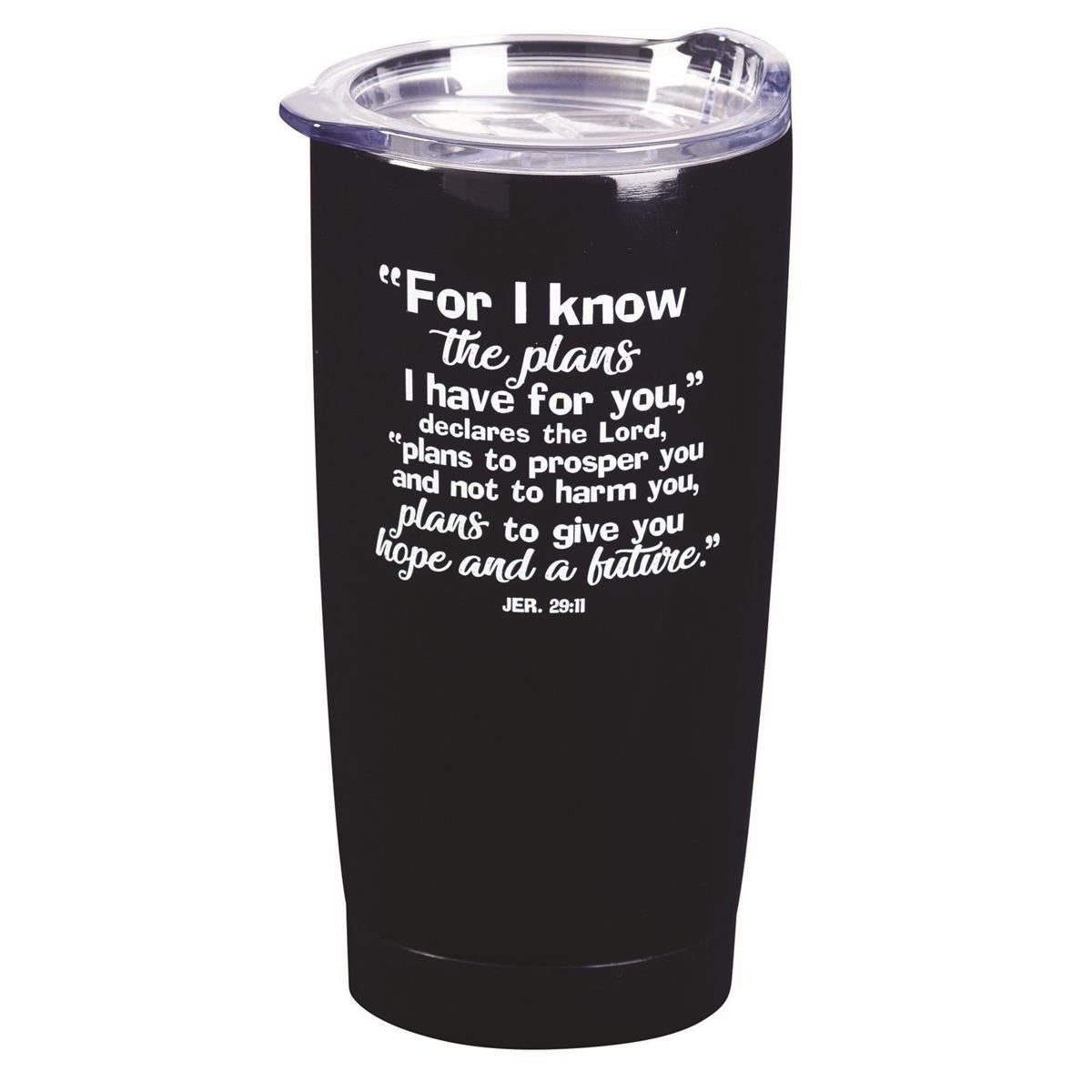 Black 20 ounces Stainless Steel Travel Tumbler Mug with Lid (SSTUMB-100) by Dicksons