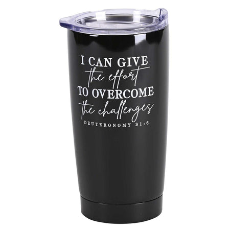 Black 20 Ounces Stainless Steel Travel Tumbler Mug with Lid (SSTUMB-124) by Dicksons