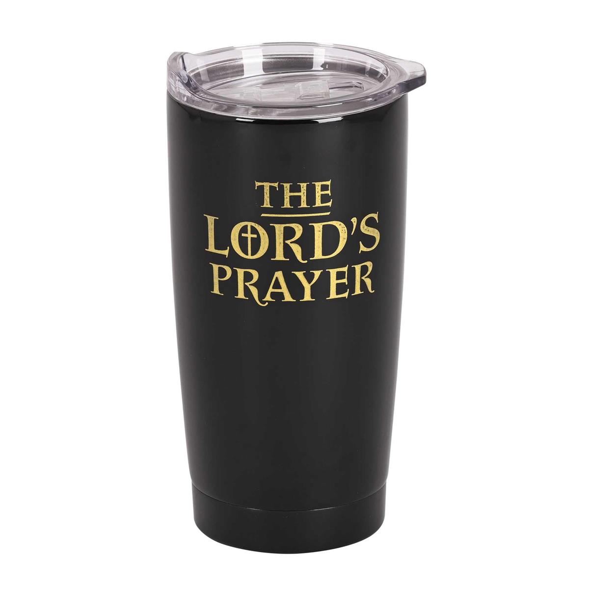 The Lords Prayer KJV, Black/Gold 20 Ounce Stainless Steel Insulated Travel by Dicksons