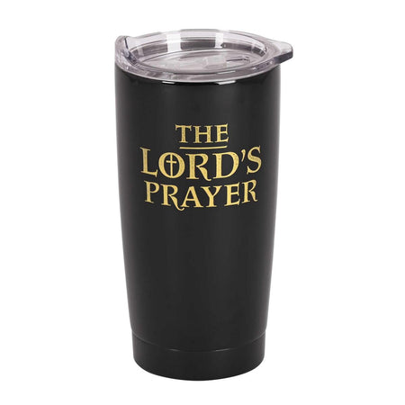 The Lords Prayer KJV, Black/Gold 20 Ounce Stainless Steel Insulated Travel by Dicksons
