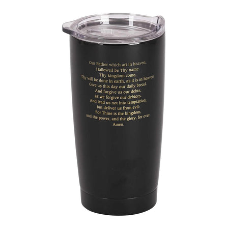 The Lords Prayer KJV, Black/Gold 20 Ounce Stainless Steel Insulated Travel by Dicksons, product view 2