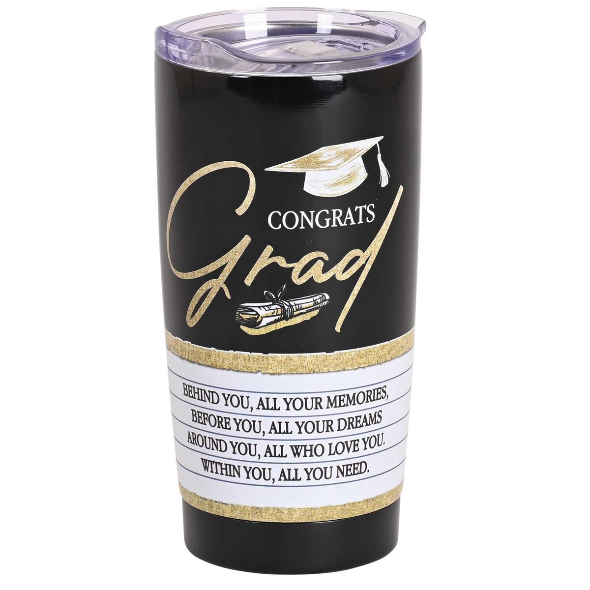 Tumbler Congrats Grad Black 20oz by Dicksons