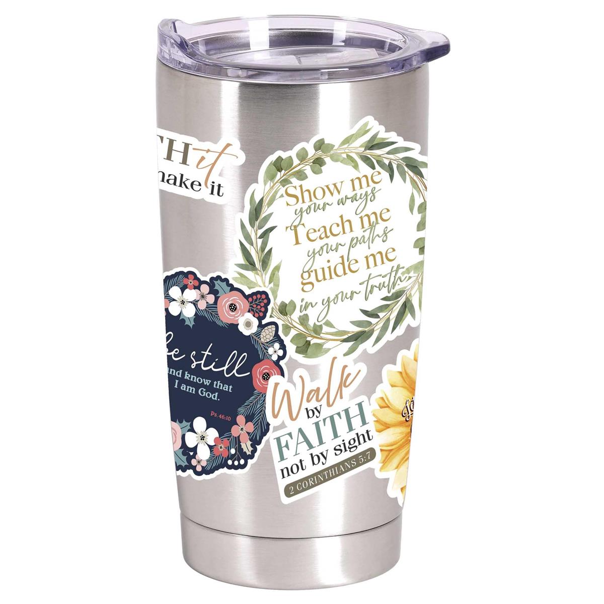 Tumbler Flowers With Scripture 20 Oz by Dicksons