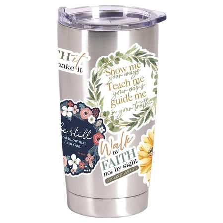 Tumbler Flowers With Scripture 20 Oz by Dicksons