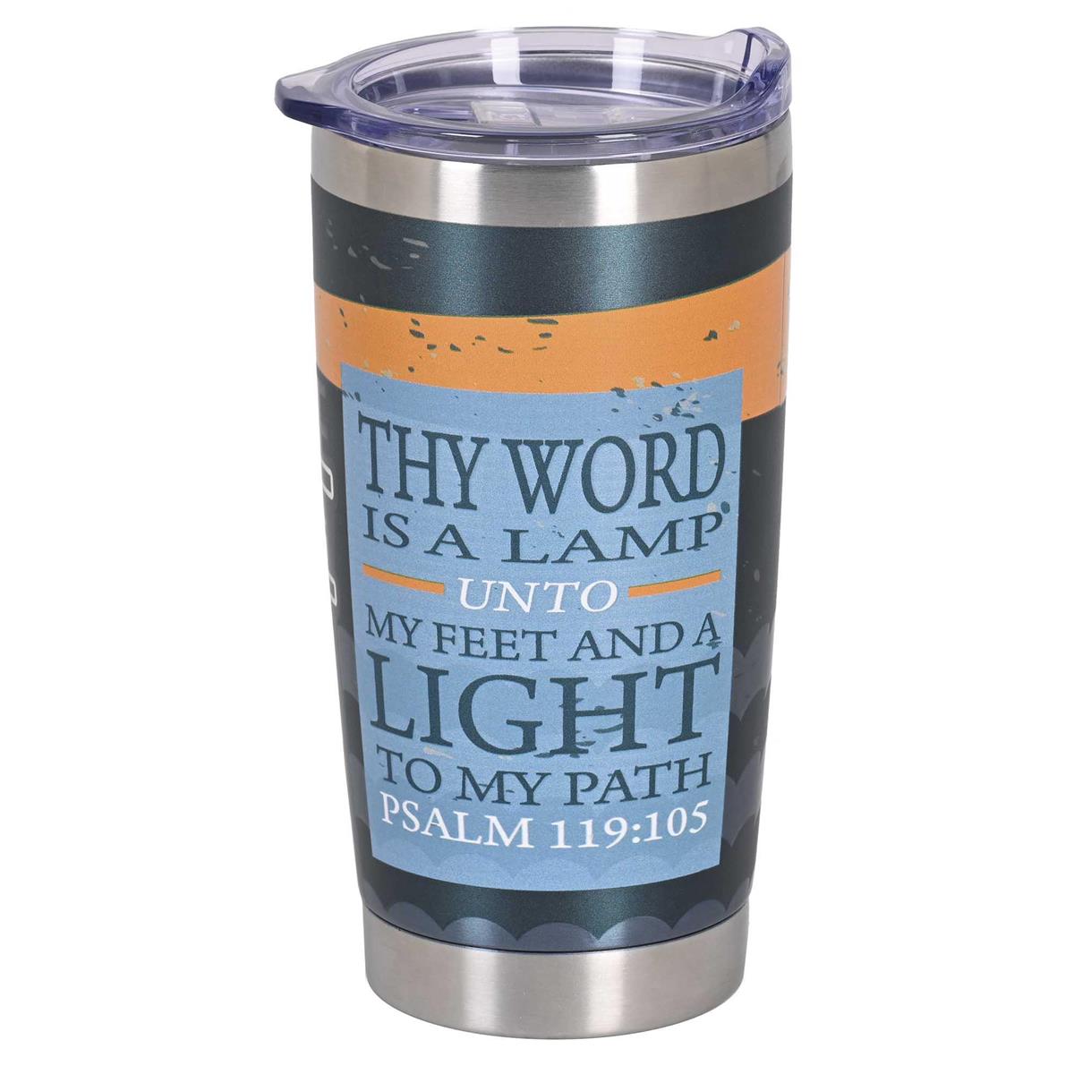 Inspirational Christian Travel Tumbler Cup 20 Ounce Stainless Steel Lighthouse (SSTUMSS-8) by Dicksons