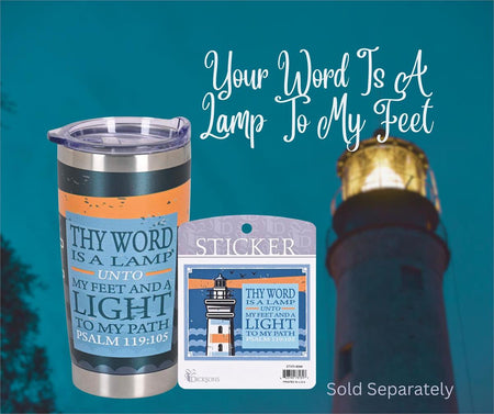 Inspirational Christian Travel Tumbler Cup 20 Ounce Stainless Steel Lighthouse (SSTUMSS-8) by Dicksons, product view 4