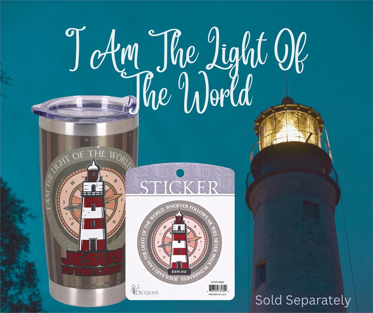 Inspirational Christian Travel Tumbler Cup 20 Ounce Stainless Steel Lighthouse (SSTUMSS-9) by Dicksons, product view 4