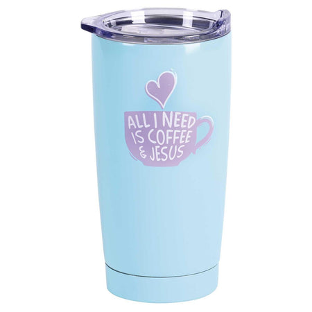 Tumbler Coffee And Jesus Teal 20 oz by Dicksons