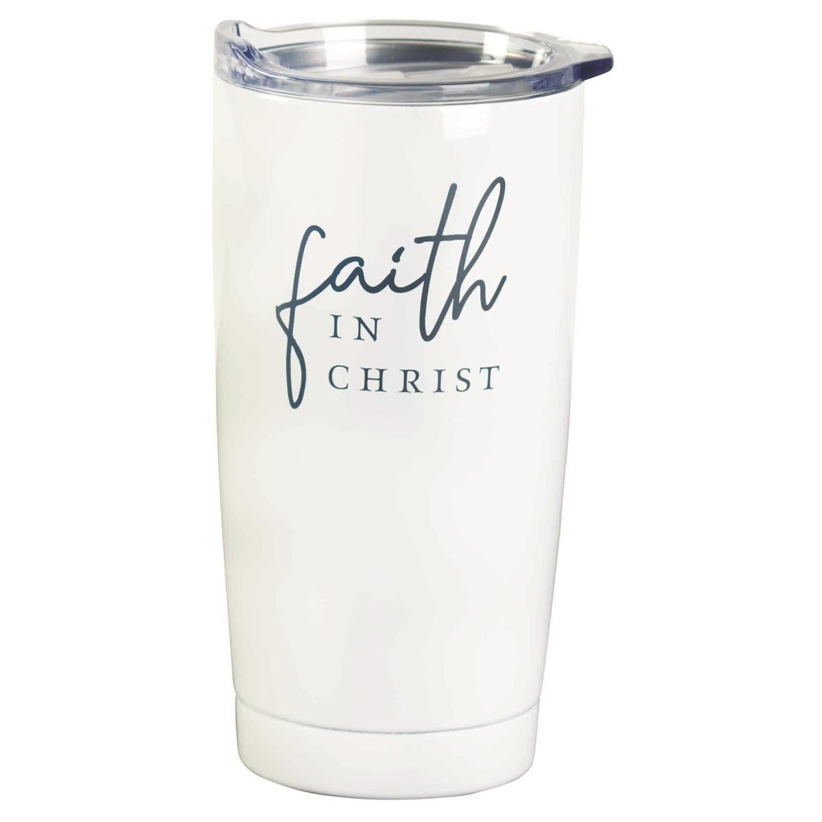 Faith Modern Design Encouraging Inspirational White 20 Ounce Stainless Steel by Dicksons