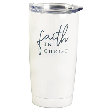 Faith Modern Design Encouraging Inspirational White 20 Ounce Stainless Steel by Dicksons