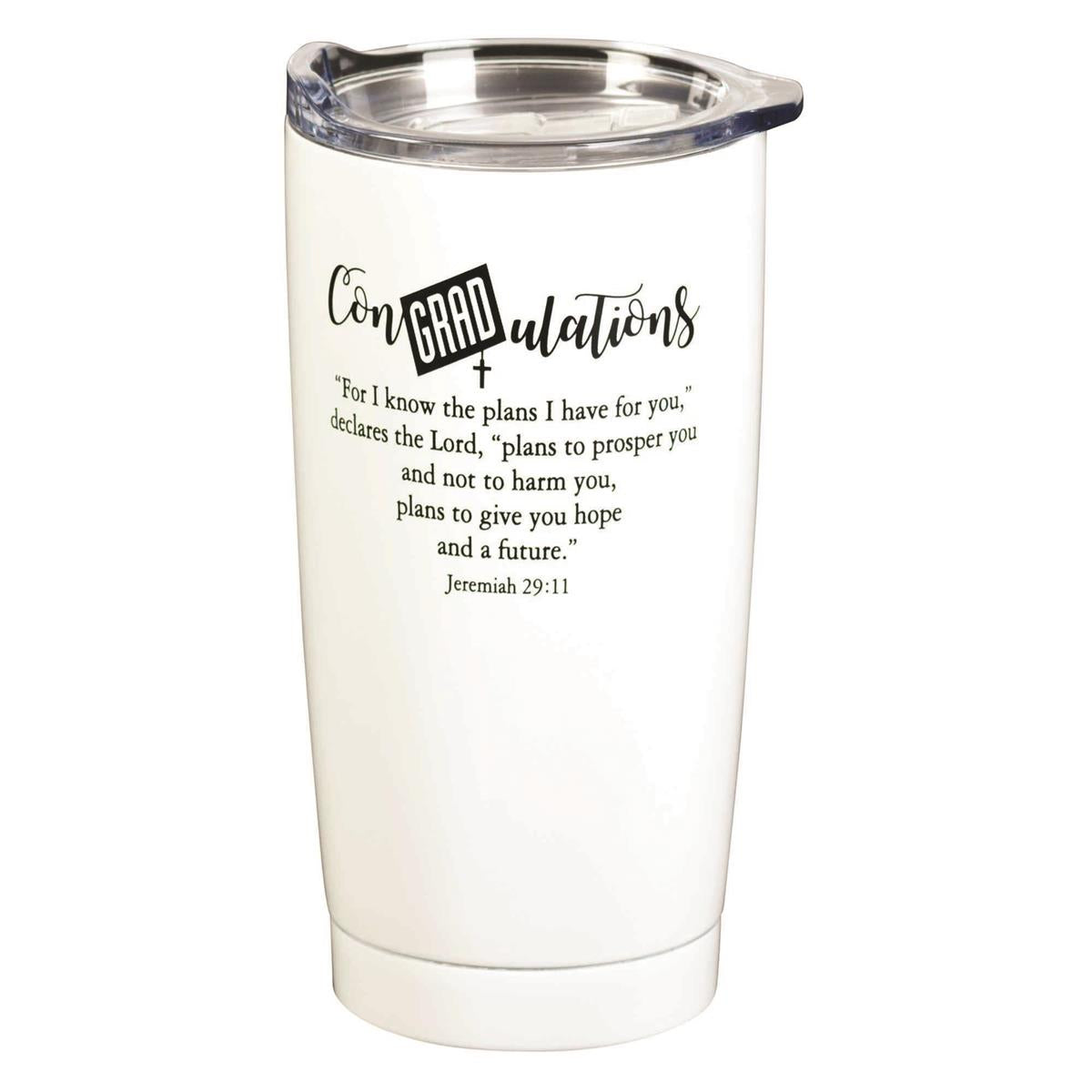 Tumbler Graduation I Know White 20 oz by Dicksons