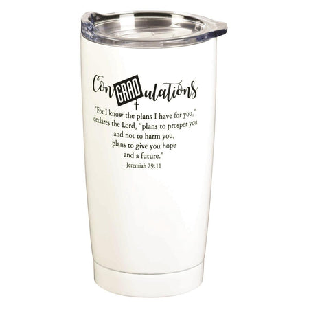 Tumbler Graduation I Know White 20 oz by Dicksons