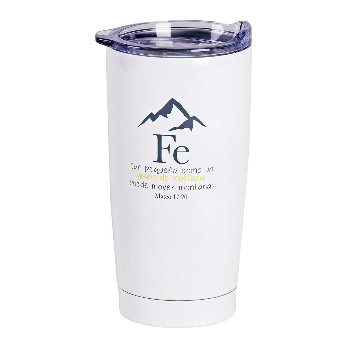 Fe Grano De Mostaza Classic White 20 Ounces Stainless Steel Travel Tumbler by Dicksons