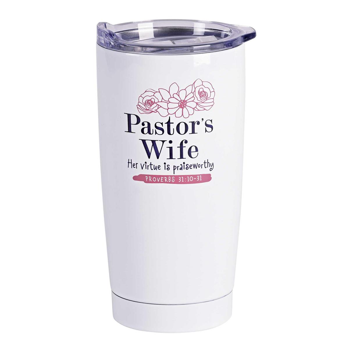 Tumbler Pastors Wife White 20 Oz by Dicksons