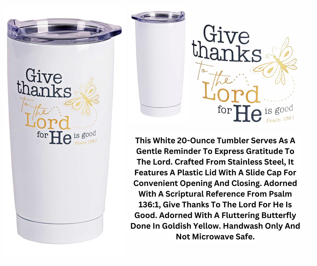 Tumbler Give Thanks To The Lord 20 Oz (SSTUMW-171) by Dicksons, product view 3